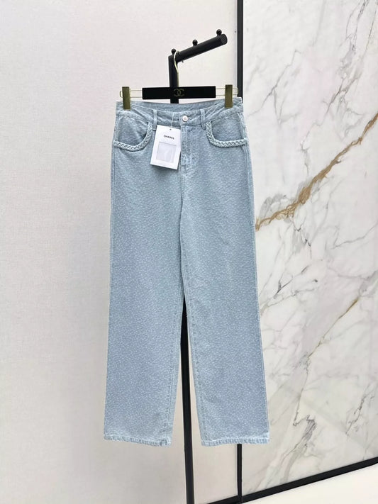 c 25 Frühling/Sommer Neueste Custom Fabric Straight Leg Jeans 