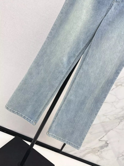 Ce 25 Frühling und Sommer neue Farbe Kollision gerade Jeans