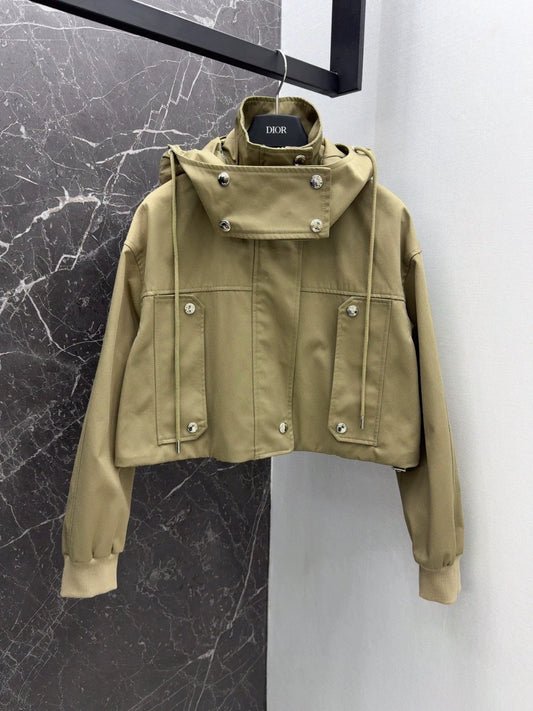 D 25 Neue klassische kurze Windjacke mit Kapuze