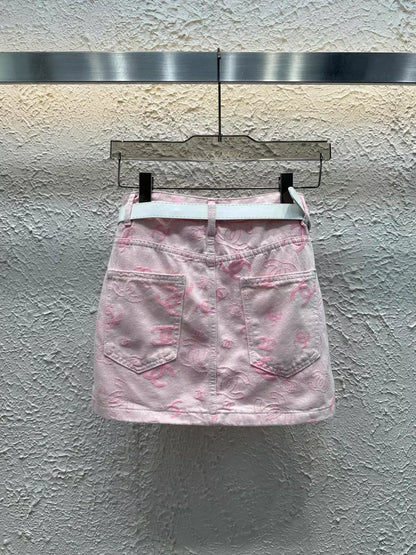 C 25 Nouvelle jupe mi-longue en jean avec doublure 