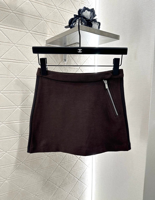 M 25 Minijupe taille haute zippée 