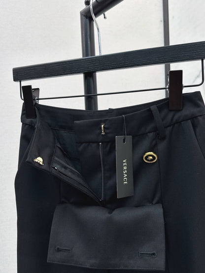 Ve 25 Frühling/Sommer neueste stil metall taste dekoration high-taille kleine anzug hosen 