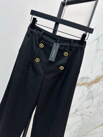 Ve 25 Frühling/Sommer neueste stil metall taste dekoration high-taille kleine anzug hosen 