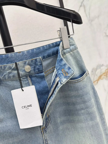 Ce 25 Frühling und Sommer neue Farbe Kollision gerade Jeans