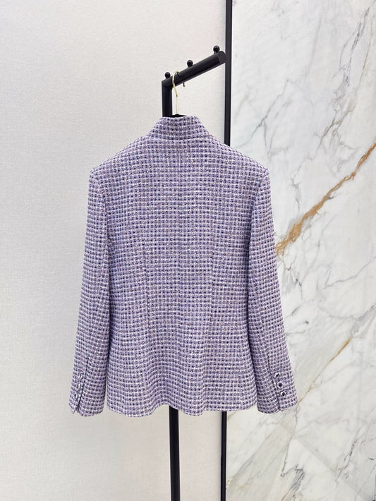 25 The latest custom woven plaid coat in early spring