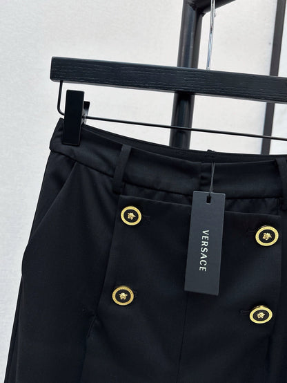 Ve 25 Frühling/Sommer neueste stil metall taste dekoration high-taille kleine anzug hosen 