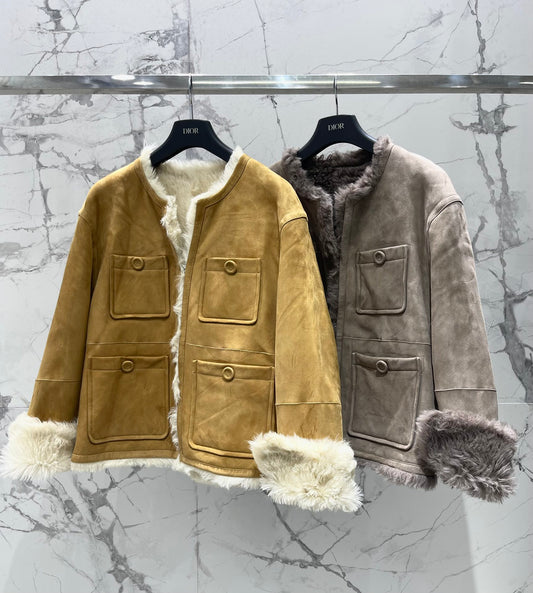 Di 25Fw shearling jacket