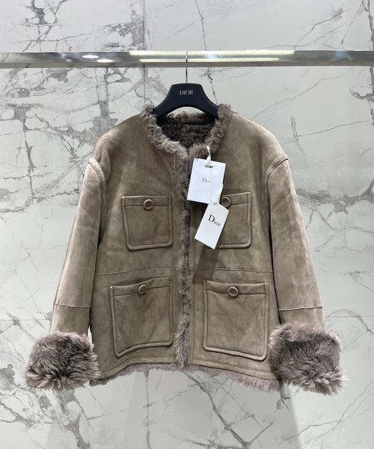 Di 25Fw shearling jacket