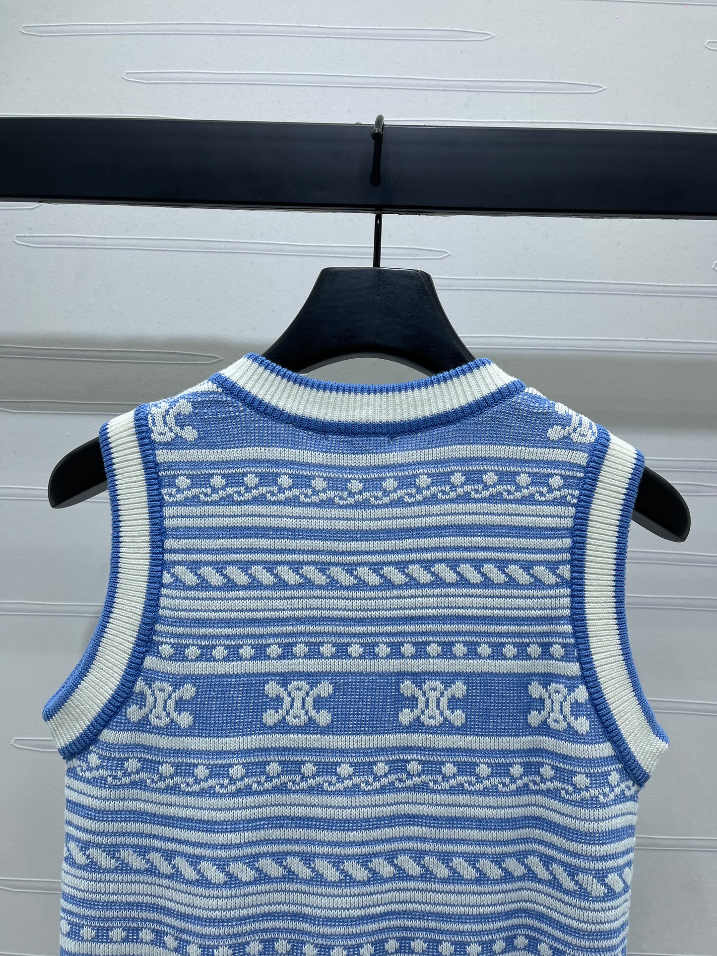 CE 2025 Early Fall Arc de Triomphe Pattern Knitted Vest