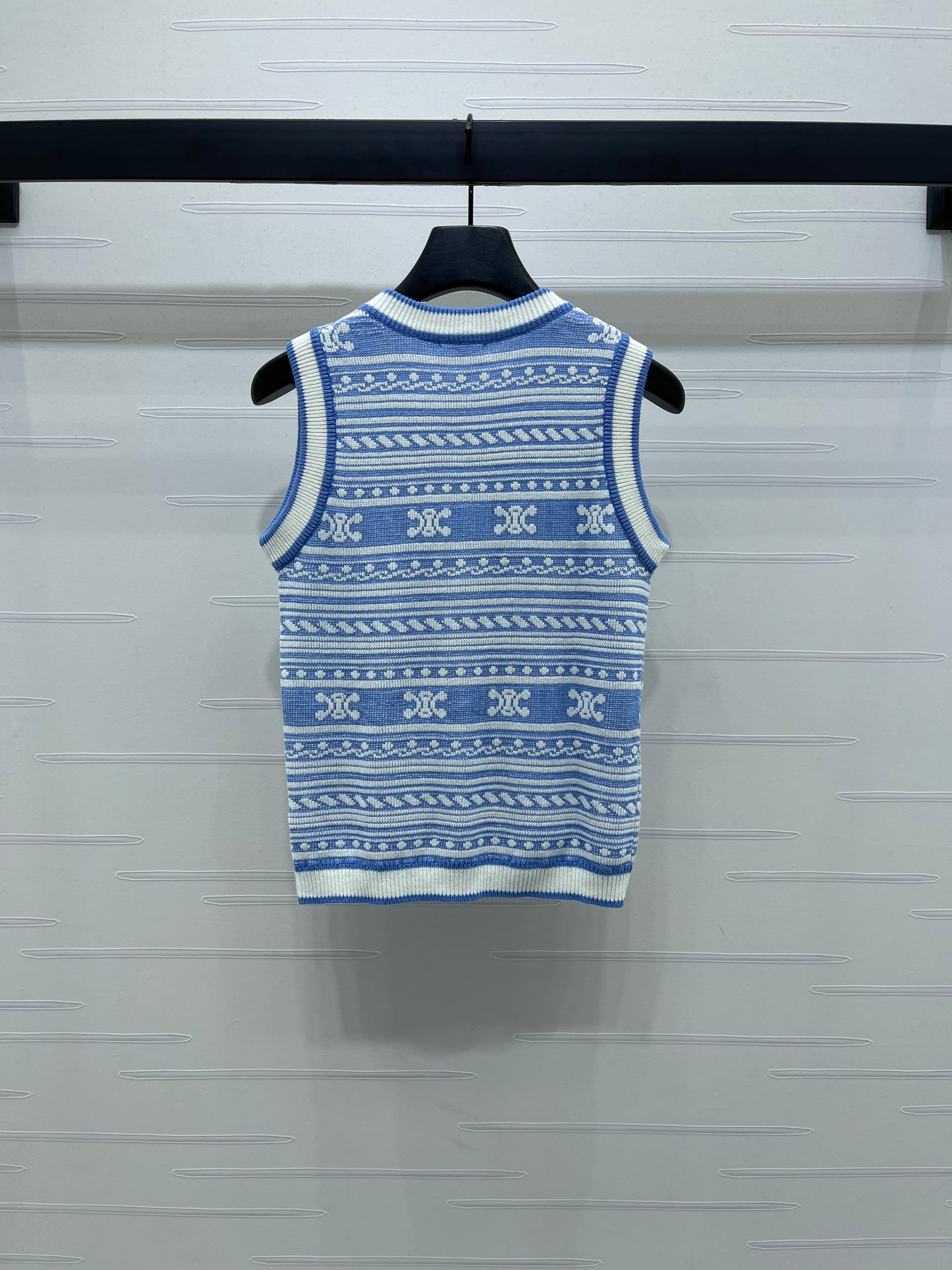 CE 2025 Early Fall Arc de Triomphe Pattern Knitted Vest
