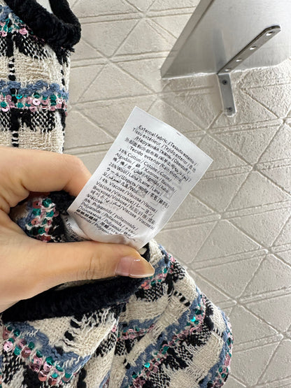 V 25 New Plaid Pocket Single Breasted Vest Jacket