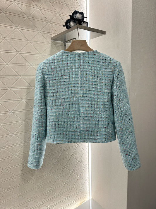 C 25 NEW Tweed Colorful Dot Coat