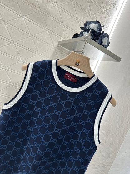 G 2025 new work Jacquard knitted vest