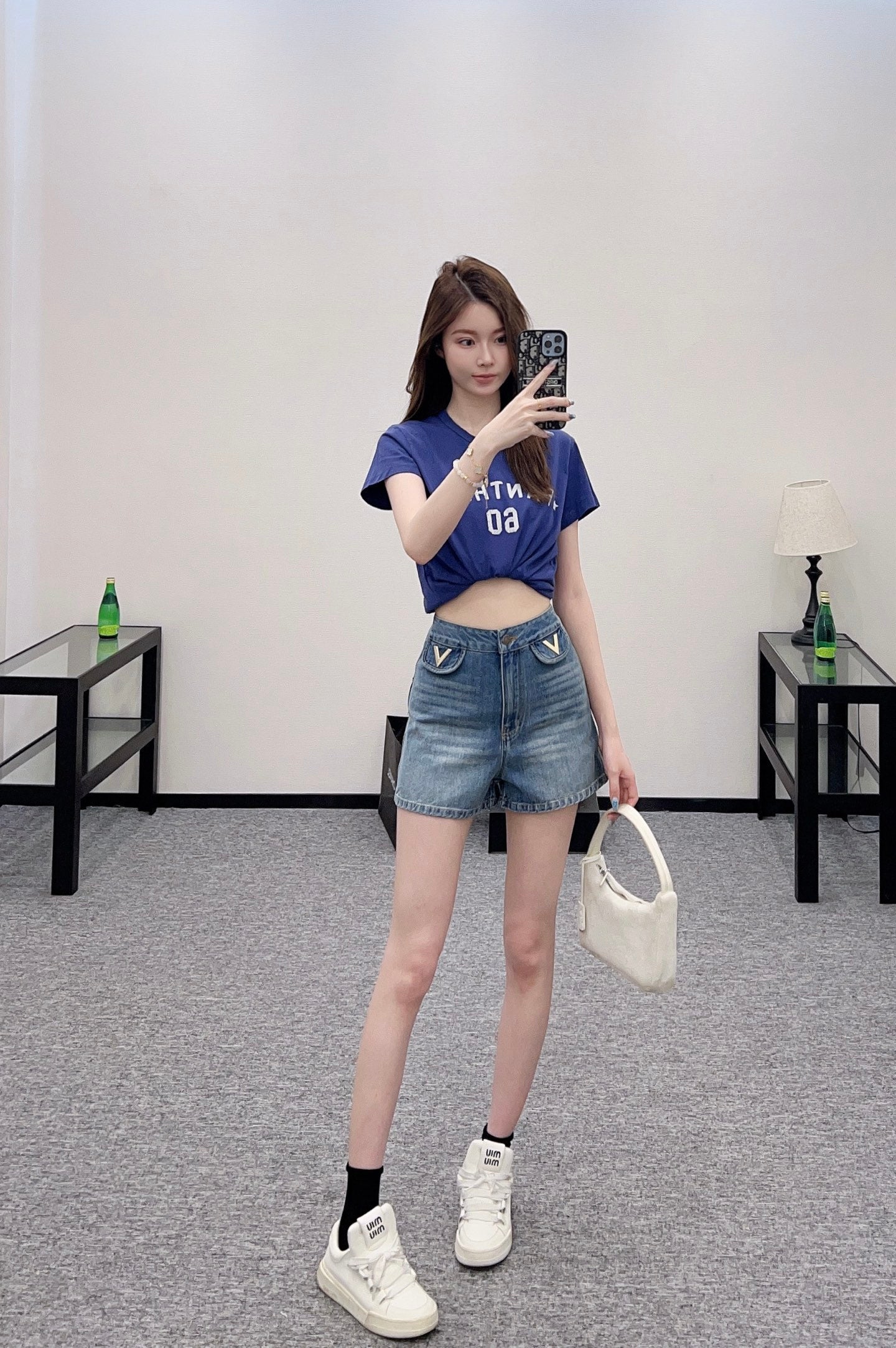 V 2025 neue Produkte Denim-Shorts mit Taschen 