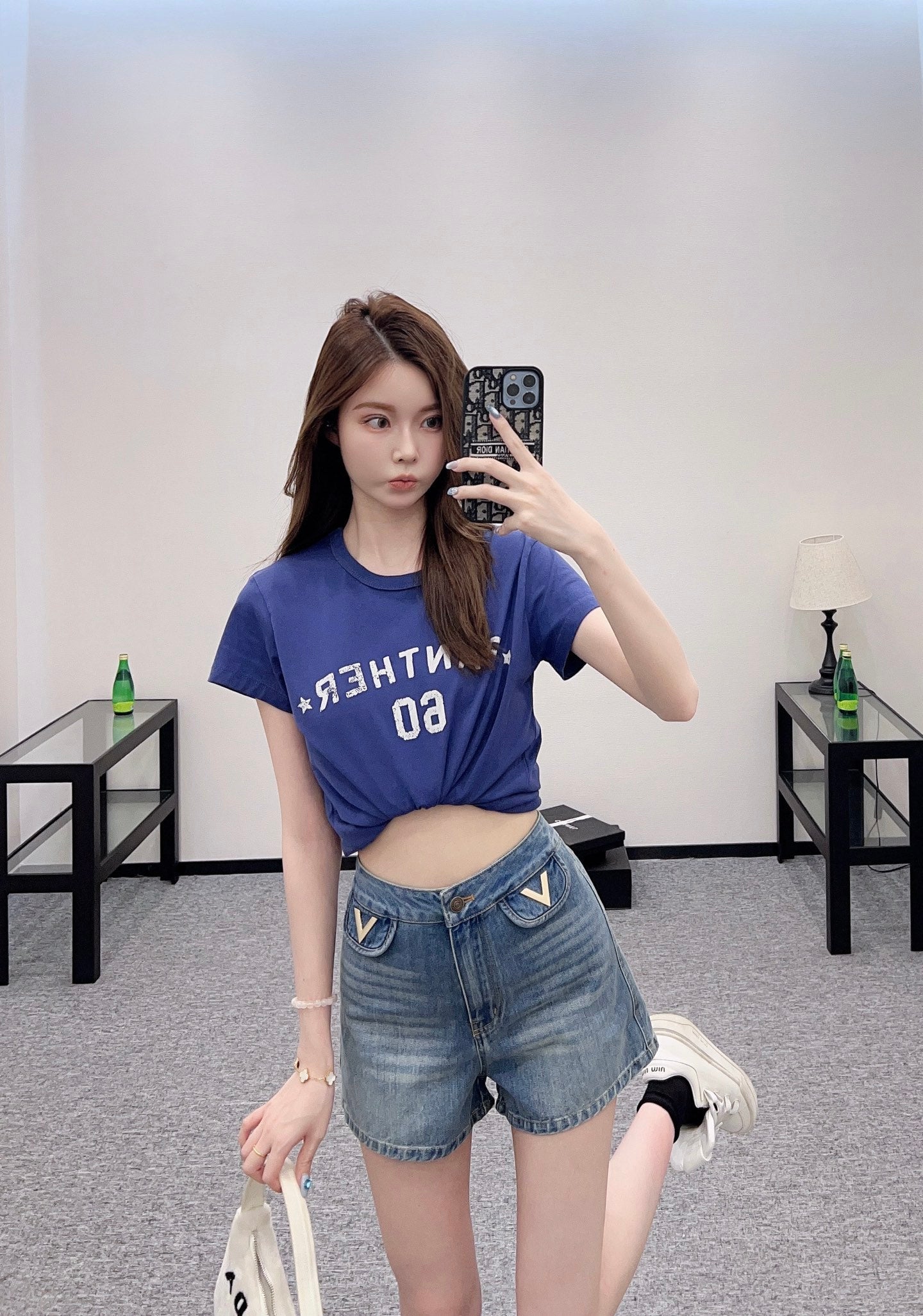 V 2025 neue Produkte Denim-Shorts mit Taschen 