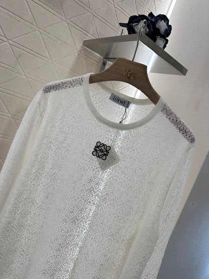 Lo 2025 new product Hollow knitted long sleeves