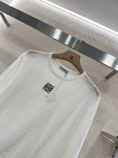 Lo 2025 new product Hollow knitted long sleeves