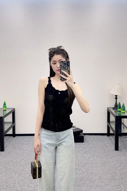 C 2025 new product Hollow knitted vest