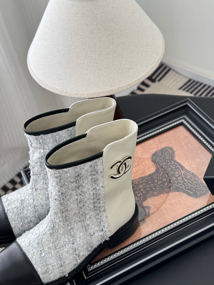 C 25K new sequined ankle boots（WHITE/BLACK/KHAKI）