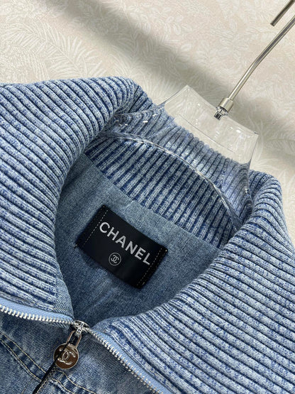 C 25 New Letter Heart Embroidered Denim Jacket