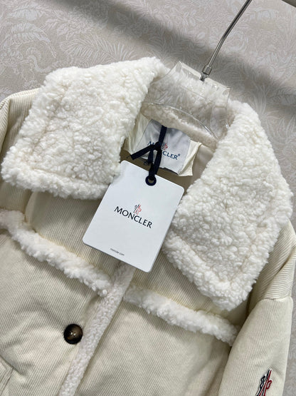 Mon 25fw New Splicing Eco-friendly Lambswool Down Jacket