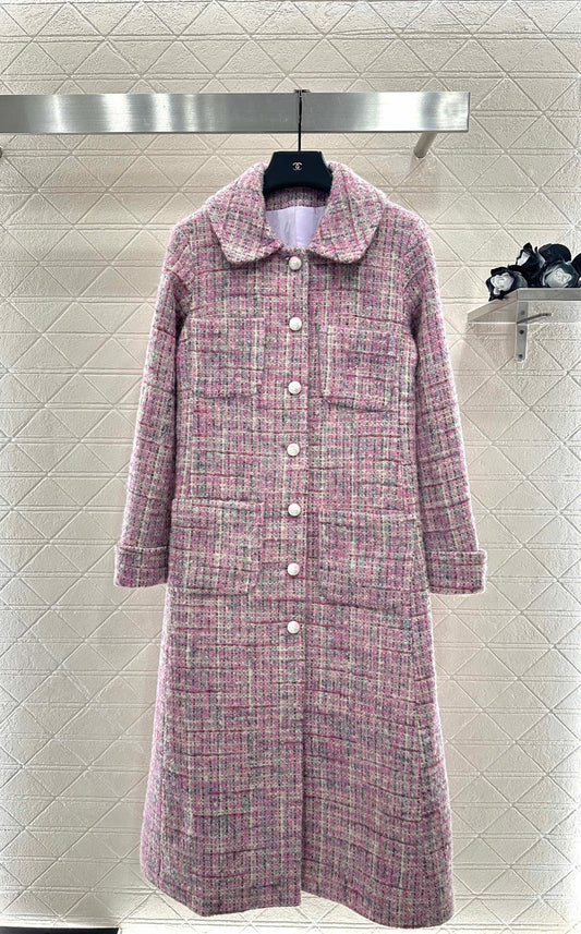 C 25 Check tweed coat