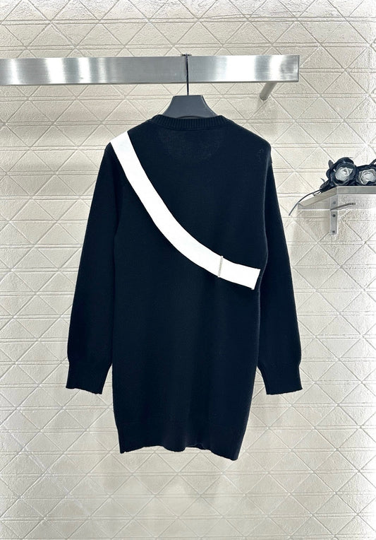 C 25 Bow Knit Cashmere Dress sweater