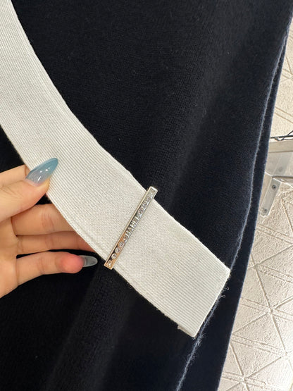 C 25 Bow Knit Cashmere Dress sweater