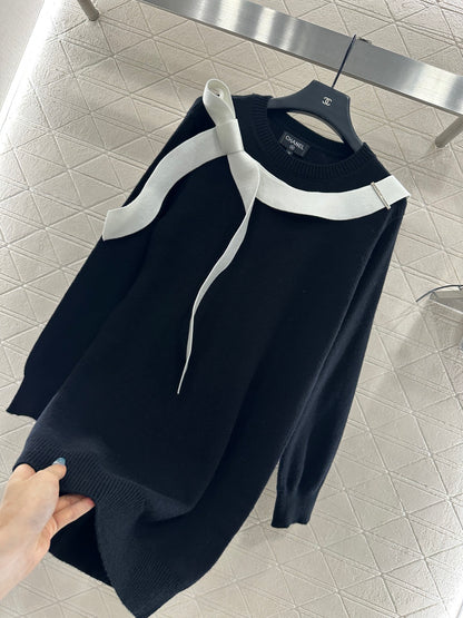 C 25 Bow Knit Cashmere Dress sweater