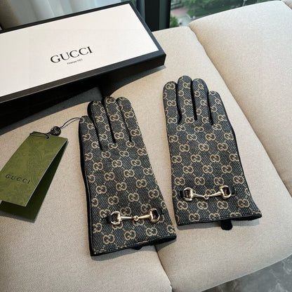 G 25 All-over logo sheepskin gloves