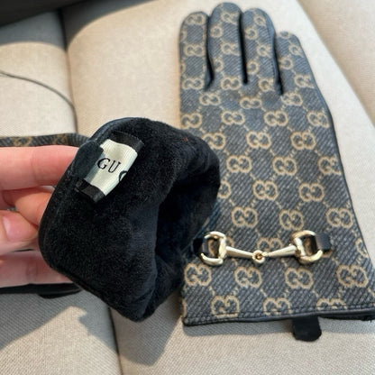G 25 All-over logo sheepskin gloves