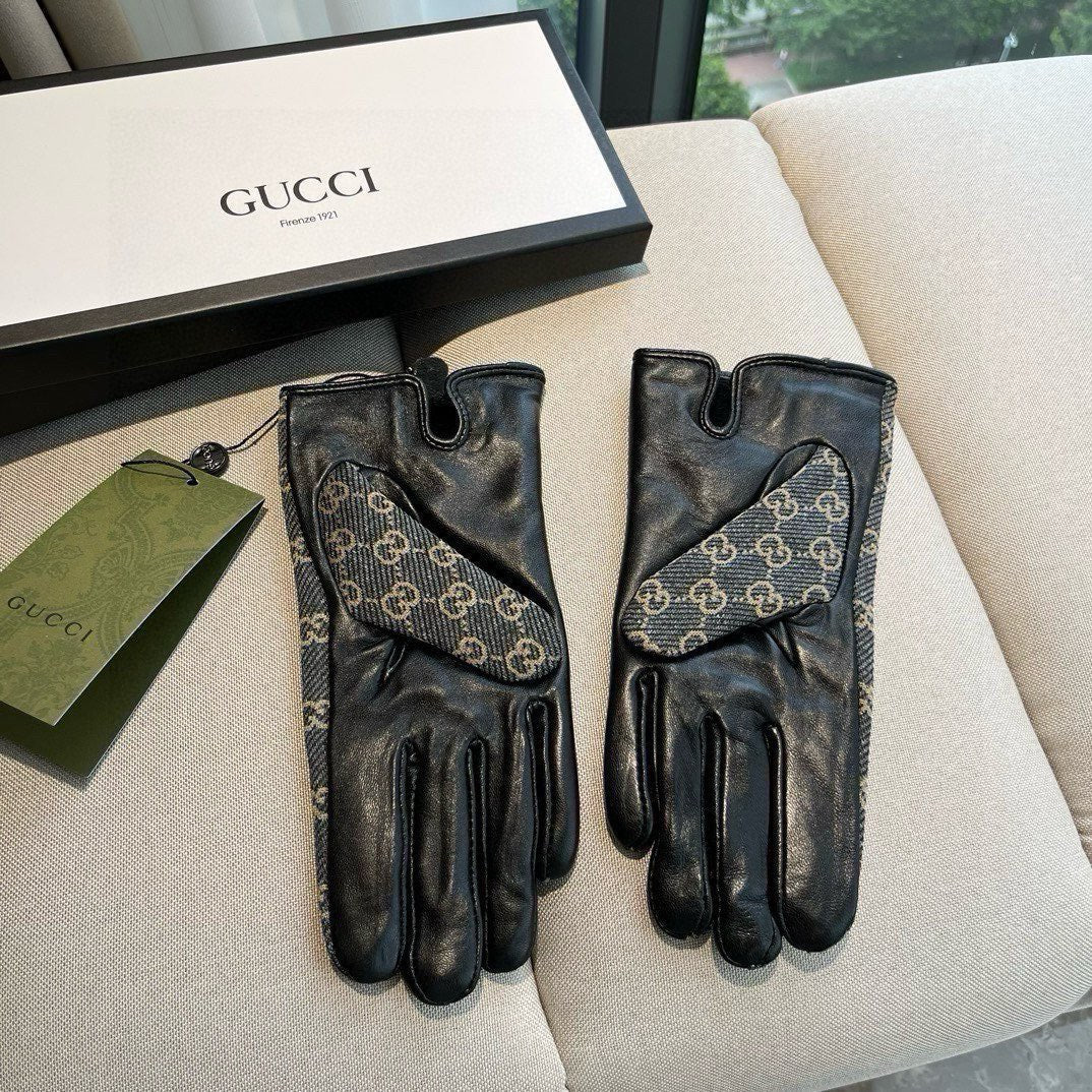 G 25 All-over logo sheepskin gloves