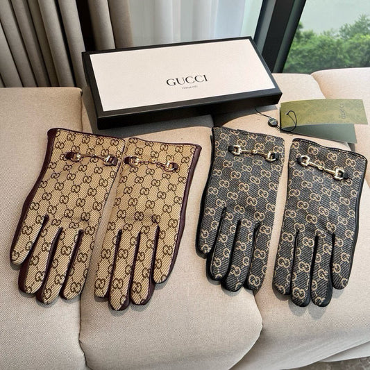 G 25 All-over logo sheepskin gloves