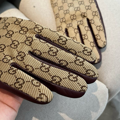 G 25 All-over logo sheepskin gloves
