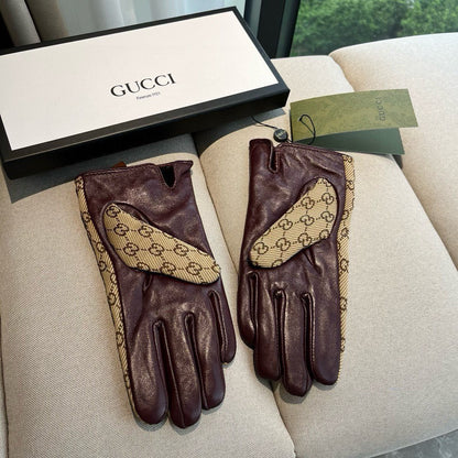 G 25 All-over logo sheepskin gloves