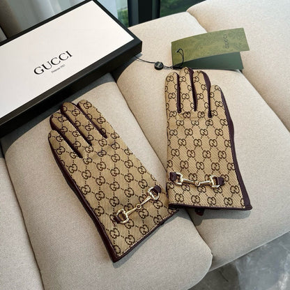 G 25 All-over logo sheepskin gloves