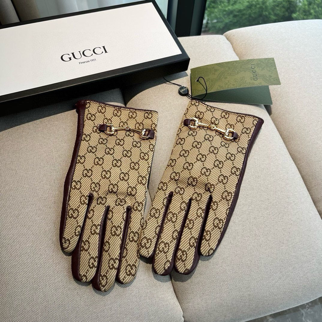G 25 All-over logo sheepskin gloves