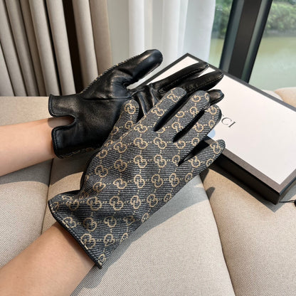 G 25 All-over logo sheepskin gloves