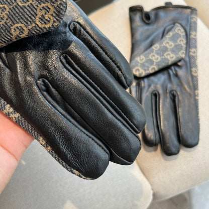 G 25 All-over logo sheepskin gloves