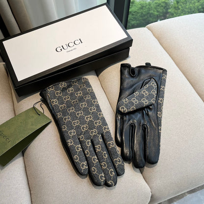 G 25 All-over logo sheepskin gloves