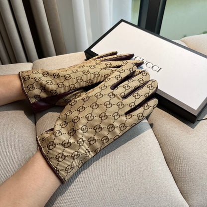G 25 All-over logo sheepskin gloves
