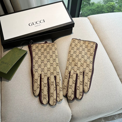 G 25 All-over logo sheepskin gloves