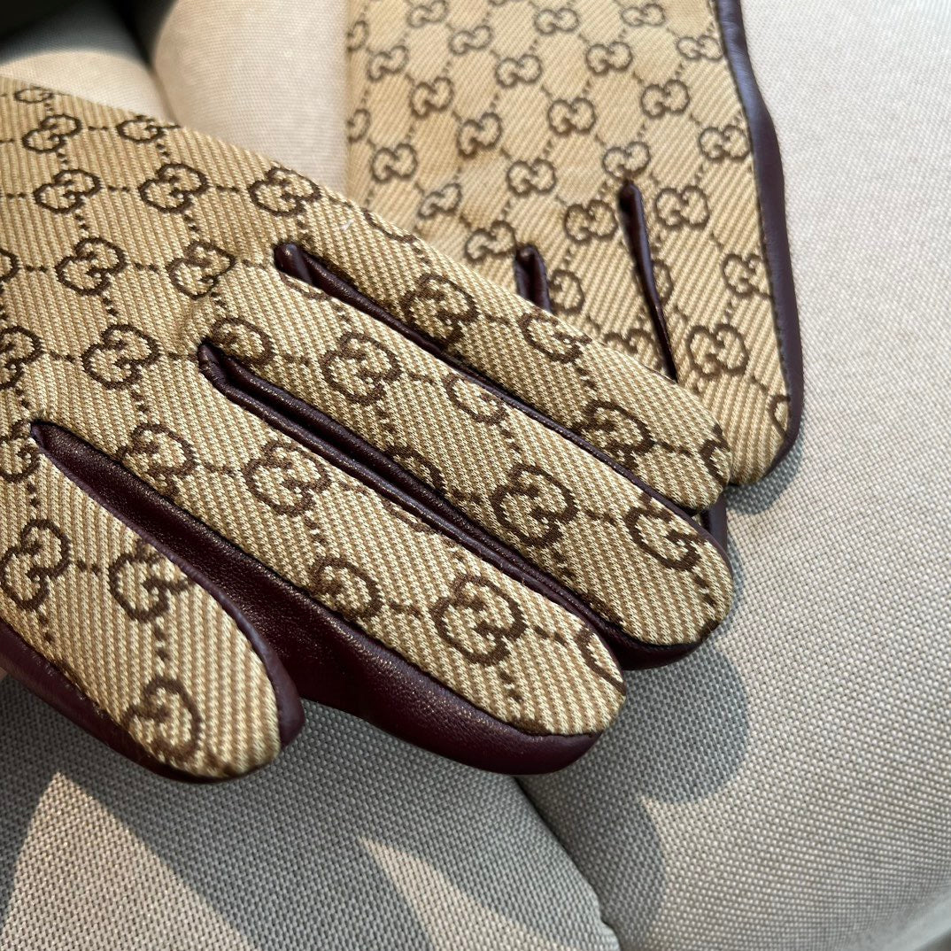 G 25 All-over logo sheepskin gloves