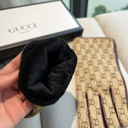 G 25 All-over logo sheepskin gloves