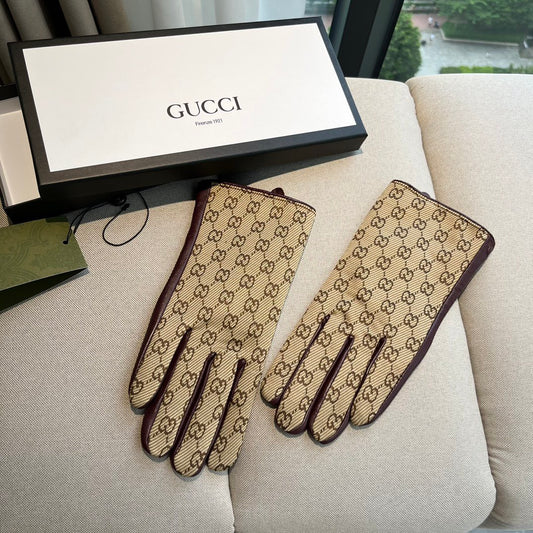 G 25 All-over logo sheepskin gloves
