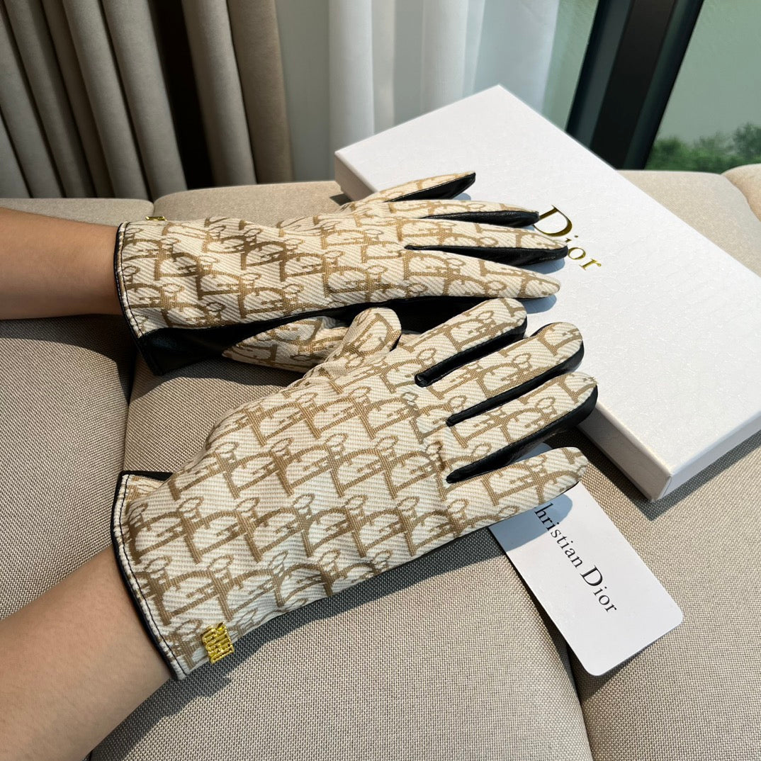 G 25 All-over logo sheepskin gloves