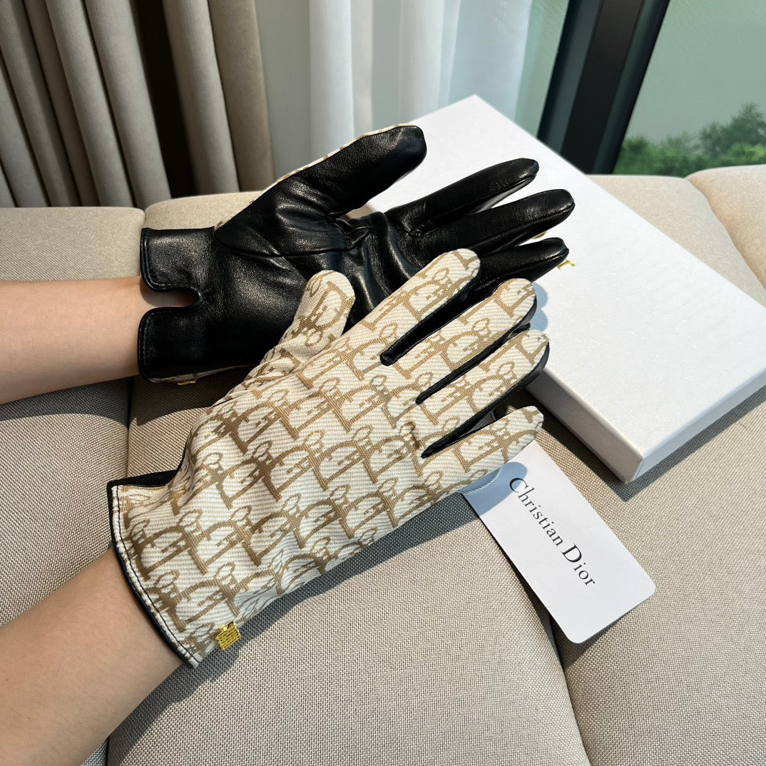 G 25 All-over logo sheepskin gloves