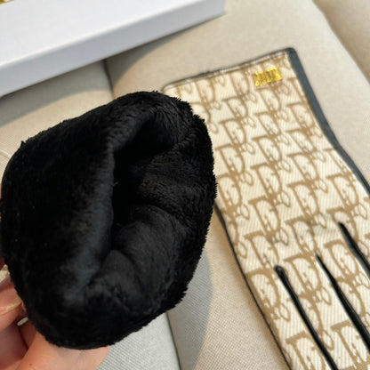 G 25 All-over logo sheepskin gloves