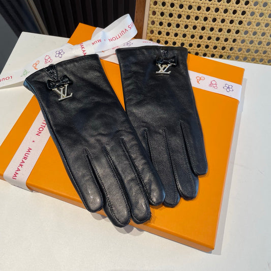 L 25 Bow-knot sheepskin gloves