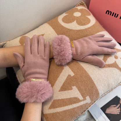 Mi 25 Lazy rabbit wool gloves(PURPLE/PINK)